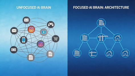 Vertical AI domain-specific building detection model analyzing aerial imagery